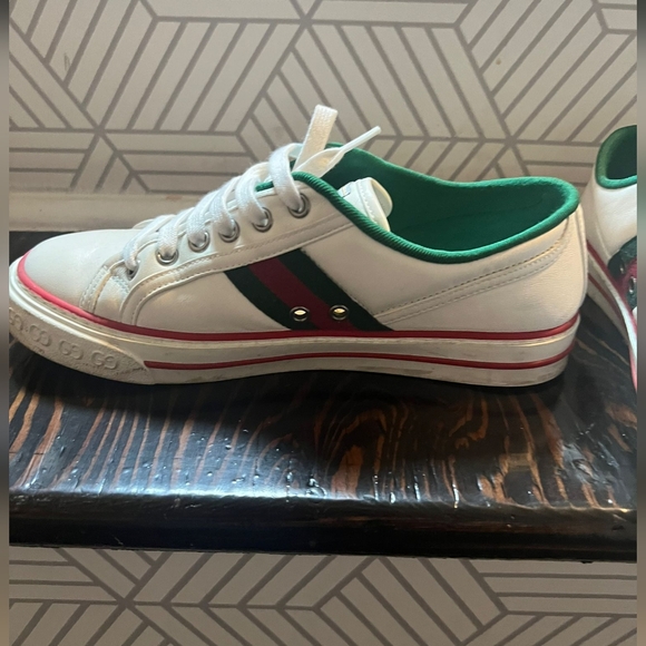 Authentic Gucci 1977 Tennis Shoes (White) - Picture 2 of 7